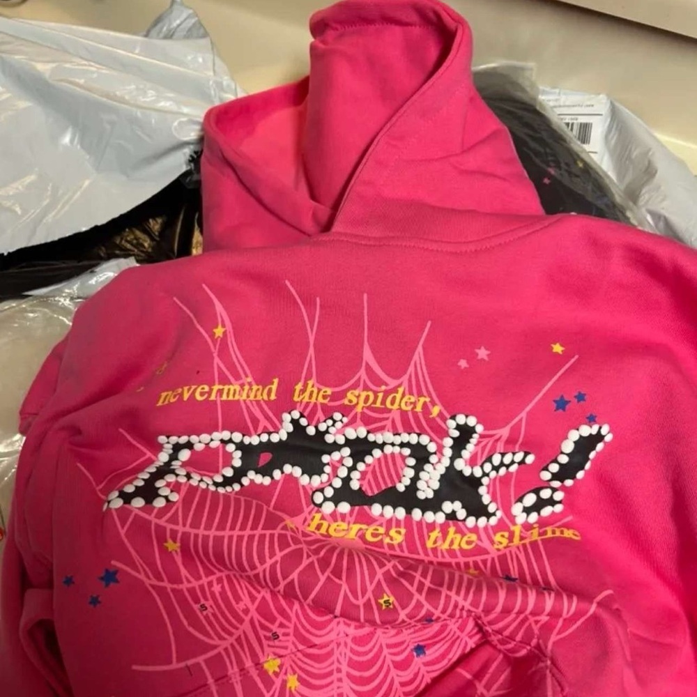 Sp5der (spider) P*NK hoodie pink (NEW and NEGOTIABLE)